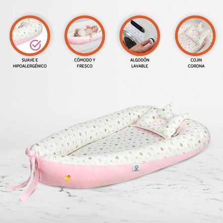Nido Colecho para Bebé »QUEEN» osos pink
