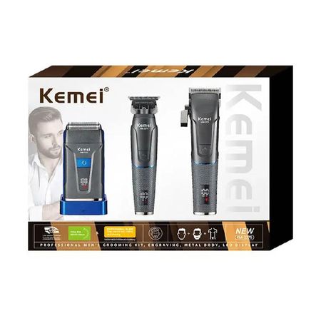 Maquina de cortar cabello y TRIMER +Afeita.  pack Profesional KEMEI