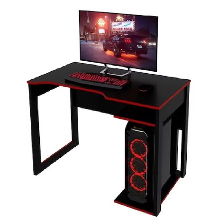 Escritorio Gamer Thonet NegroRojo möbelArt