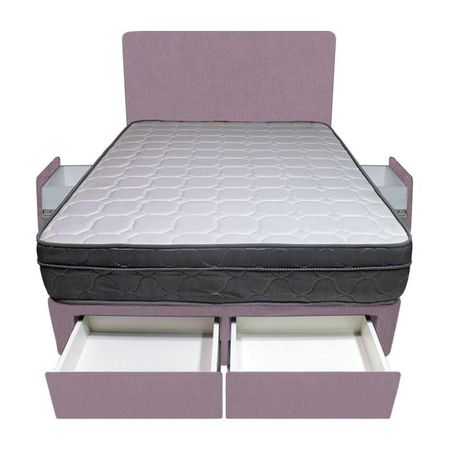 Dormitorio Turin + 4 Cajones 1.5 Plz + Cabecera - Lila