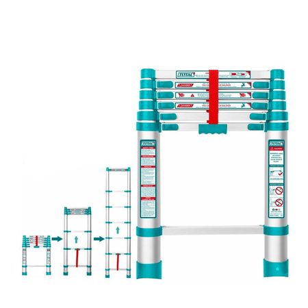 Escalera Telescópica 6 Peldaños/Escalones Total Aluminio - Thlad08061