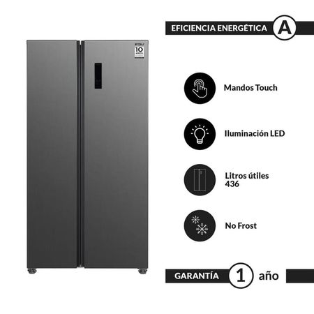 Refrigerador FDV Slim Black Inox 436 L Side by Side