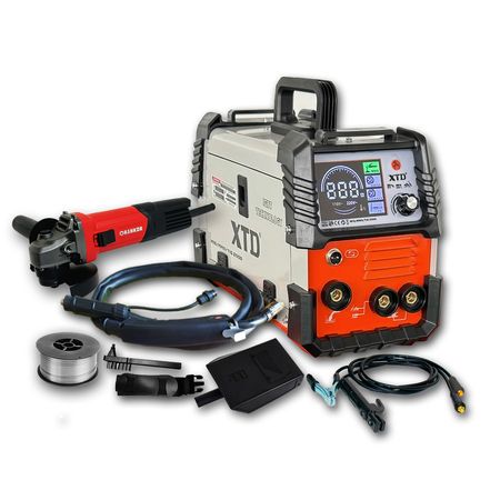 Máquina de Soldar Mig 200A XTD + Amoladora 800w