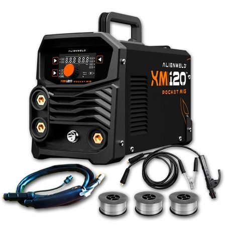 Soldadora Inverter Mig 120A Alienweld + 3Kg Alambre Flux
