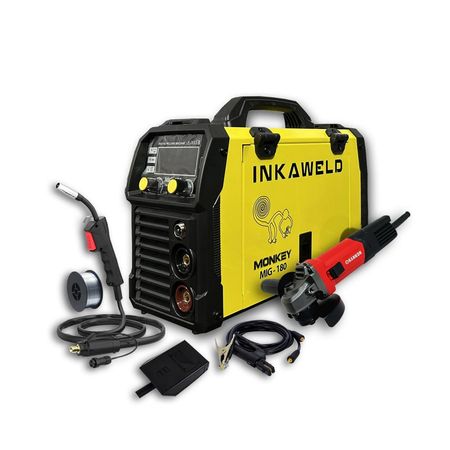 Máquina de Soldar Mig 180A INKAWELD + Amoladora 800w