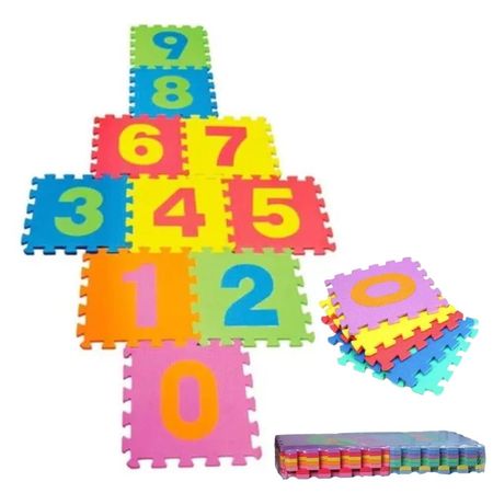 Pisos Alfombra de Goma Eva Antigolpes Para Niños y Bebés 10 Pzas