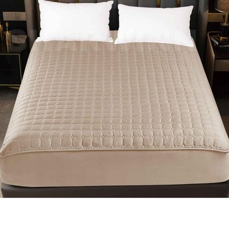 Cobertor Queen de Colchon Protector Impermeable Beige