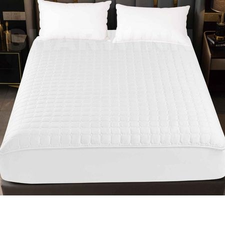 Cobertor Queen de Colchon Protector Impermeable Blanco