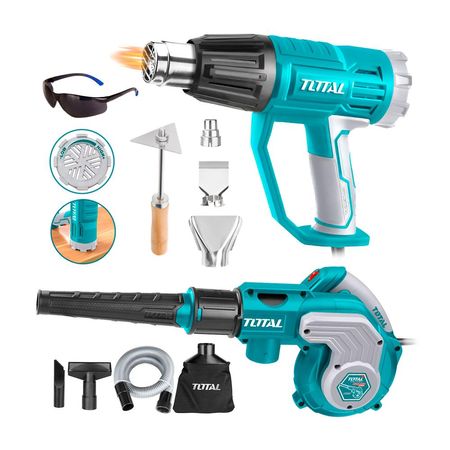 Soplador Aspiradora 800w + Pistola Calor Aire 2000w Total