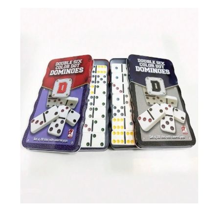 Domino en Caja de Lata Doble 6 de 28 Piezas Fichas Junior