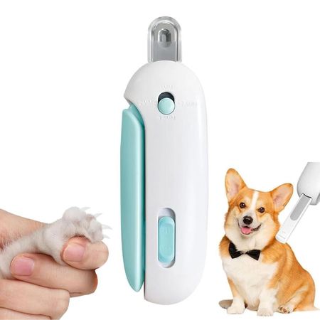 Cortauñas Ajustable con Lima para Gatos y Perros Cachorros, Pet Gravity, Azul