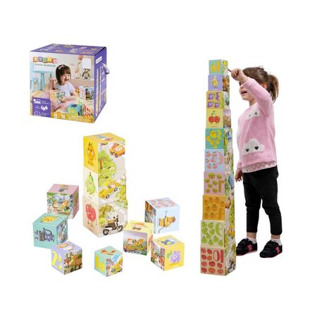 Juego Educativo Cubos Ilustrados Apilables