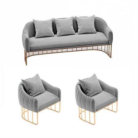 Juego de sala 3 1 1 Luxury Sveti - Gris claro