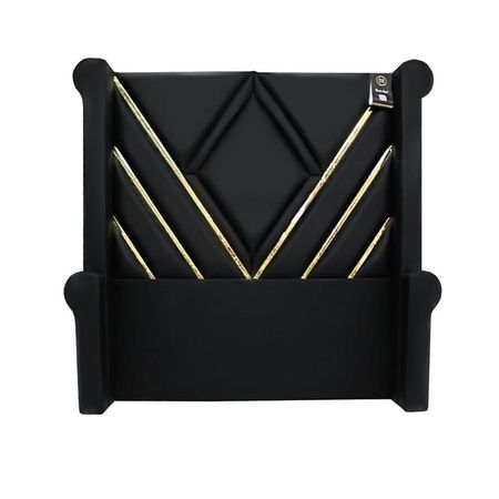 Cabecera Signature Ceuta con Tela espejo 1.5 Plz - Negro