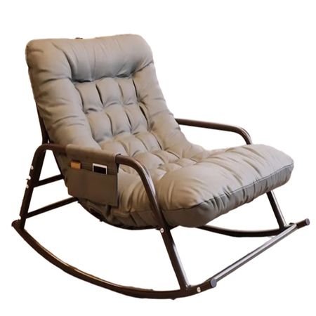 Silla Mecedora Contemporanea Gris