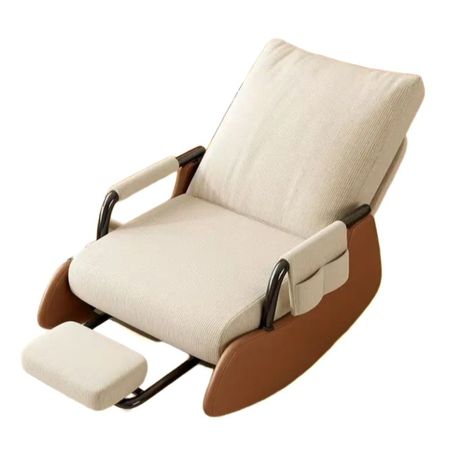 Silla Mecedora de Lujo Estilo Nórdica Blanco