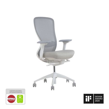 Silla De Oficina Ergonómica Giratoria Nihmo 5 New Operativa Blanco