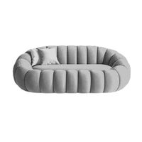 Sofá Aura Cozy  2 Cuerpos - Gris Claro