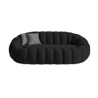 Sofá Aura Cozy  2 Cuerpos - Negro
