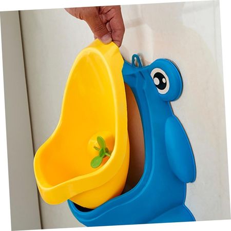 Orinal Montado en la Pared, Conveniente, Animal Bonito, Inodoro de Pie Celeste