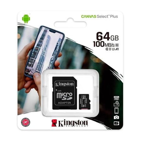 Memoria Micro SD 64GB KINGSTON CANVAS SELECT PLUS