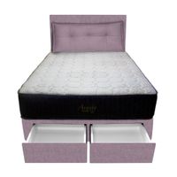 Dormitorio Pocket Vip + 2 Caj. 2 Plz + Cabecera + Cojin - Lila