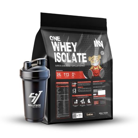 Proteína One Whey Isolate 5Kg Cookies + Shaker