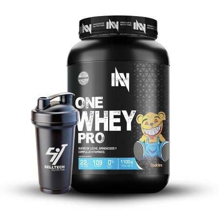 Proteína One Whey Pro Pro 1.1Kg Cookies + Shaker