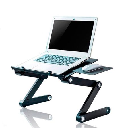 Smart Table Mesa Cooler Plegable con Posa Mouse  Negro