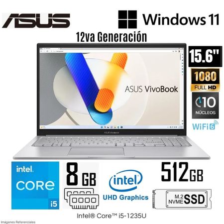 Laptop Asus Vivobook X1504ZA-NJ339W Intel Core i5-1235U 16GB 512GB SSD 15,6 pulg. FHD Windows 11