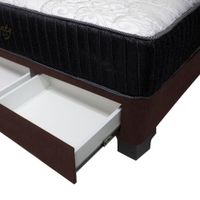 Dormitorio Pocket Vip + 4 Cajones 2 Plz + Cabecera - Chocolate