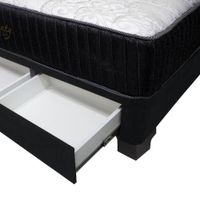 Dormitorio Pocket Vip + 2 Cajones 2 Plz + Cabecera - Negro