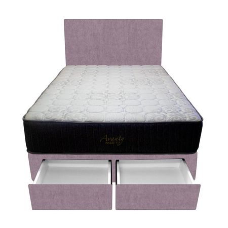 Dormitorio Pocket Vip + 2 Cajones 2 Plz + Cabecera - Lila