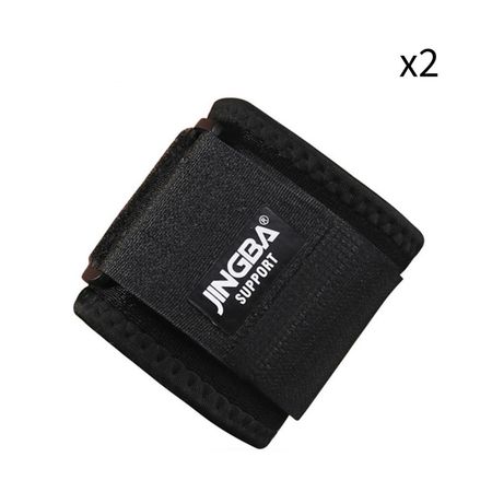 Par de Muñequeras de Neoprene Con velcro Ajustable para Lesión Negro