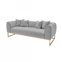 Sofá Luxury Nikole 3 Cuerpos - Gris claro