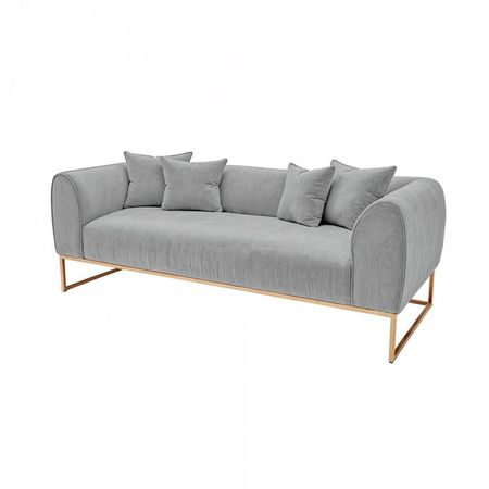 Sofá Luxury Nikole 3 Cuerpos - Gris claro