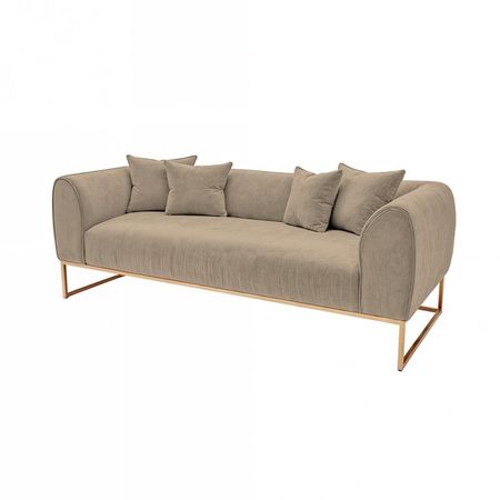 Sofá Luxury Nikole 3 Cuerpos - Beige claro