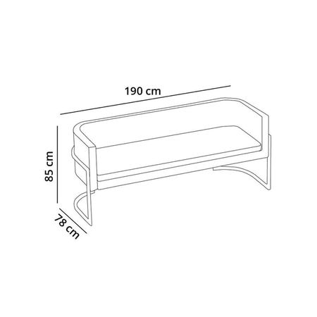 Sofá Luxury Ohrid 3 Cuerpos - Cobalto
