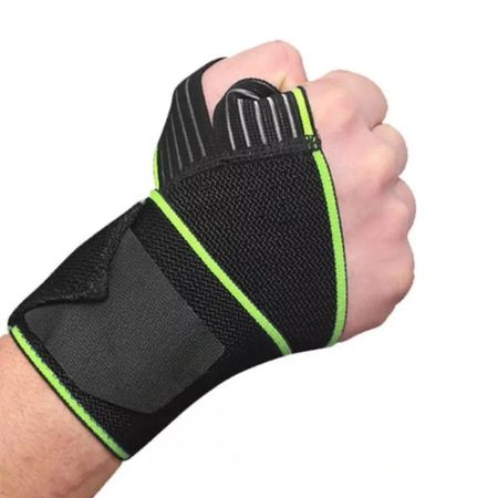 Par de muñequeras Elásticas Deportivas Verde Muñequeras Elásticas con Vendaje Verde