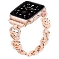 Correa corazon de acero watch 38 40 41mm y 42mm serie 10 dorado