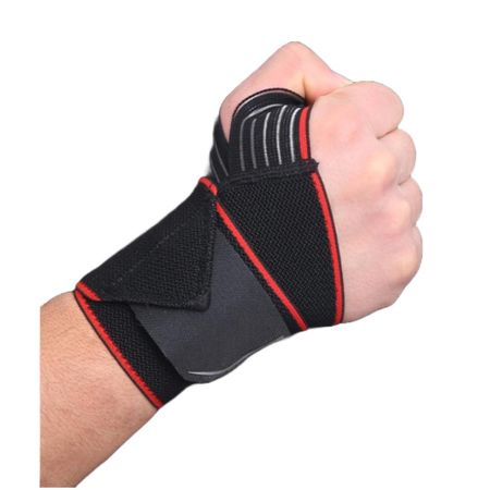 Par de muñequeras Elásticas Deportivas Rojo Muñequeras Elásticas para Entrenamiento Rojo