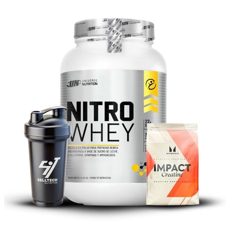 Nitro Whey 1.2kg Vainilla+Creatina Myprotein 250gr+Shaker