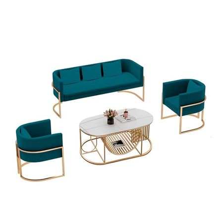 Juego de sala 3 1 1 Luxury Ohrid + Mesa de centro - Cobalto