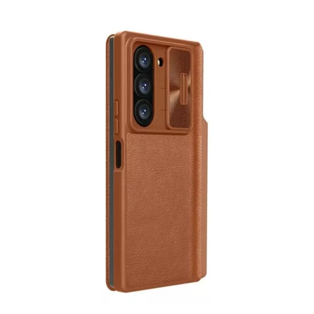 Case Nillkin Qin Pro Leather para Samsung ZFOLD 6 Camel