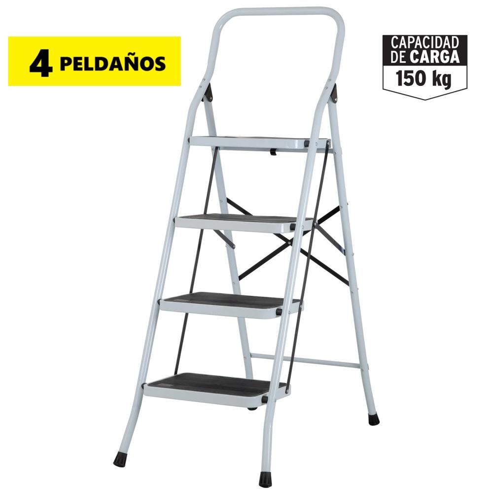 Escalera Tubular Plegable 4 Peldaños Pretul 24122