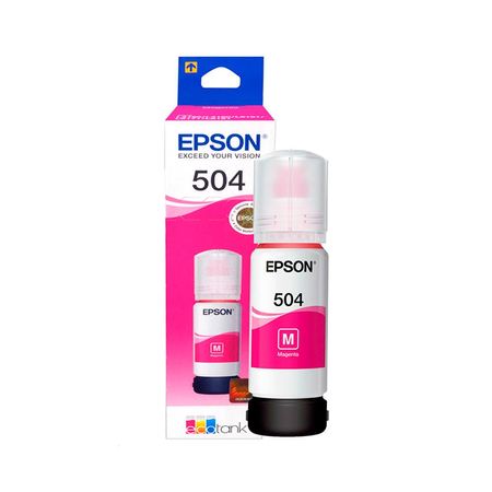 TINTA EPSON 504 COLOR MAGENTA, HASTA 6000 PAGINAS, 70 ML, PARA ECOTANK L4150/ L4160 P/N: T504320-AL