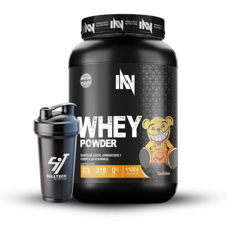 Proteína Whey Powder 1.1Kg Cookies + Shaker