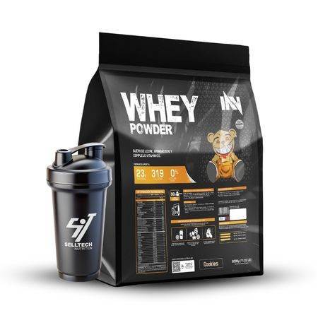Proteína Whey Powder 5Kg Cookies + Shaker