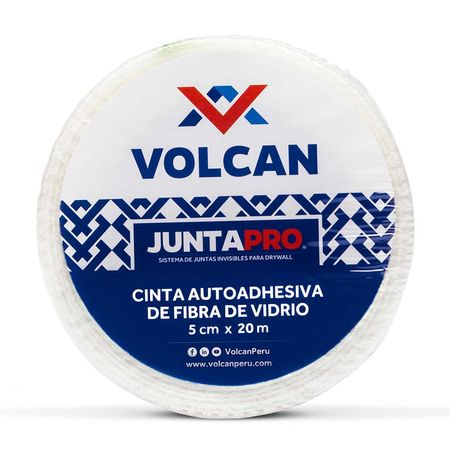 Cinta malla Fibra de Vidrio 5cm Rollo 20m Juntapro Volcan