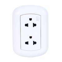 Tomacorriente Doble Universal Oval Bticino Blanco